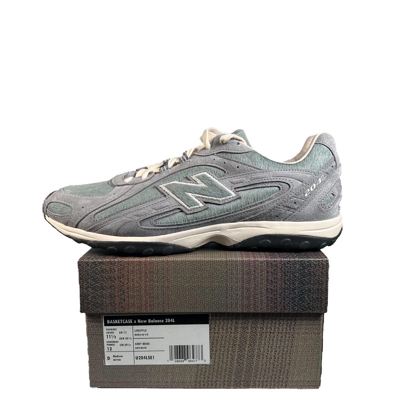 New Balance 204L Basketcase Grey Size 11.5 NEW s22280