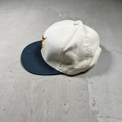 HMDD Detroit White/Navy Corduroy Snap Back Hat USED x18398