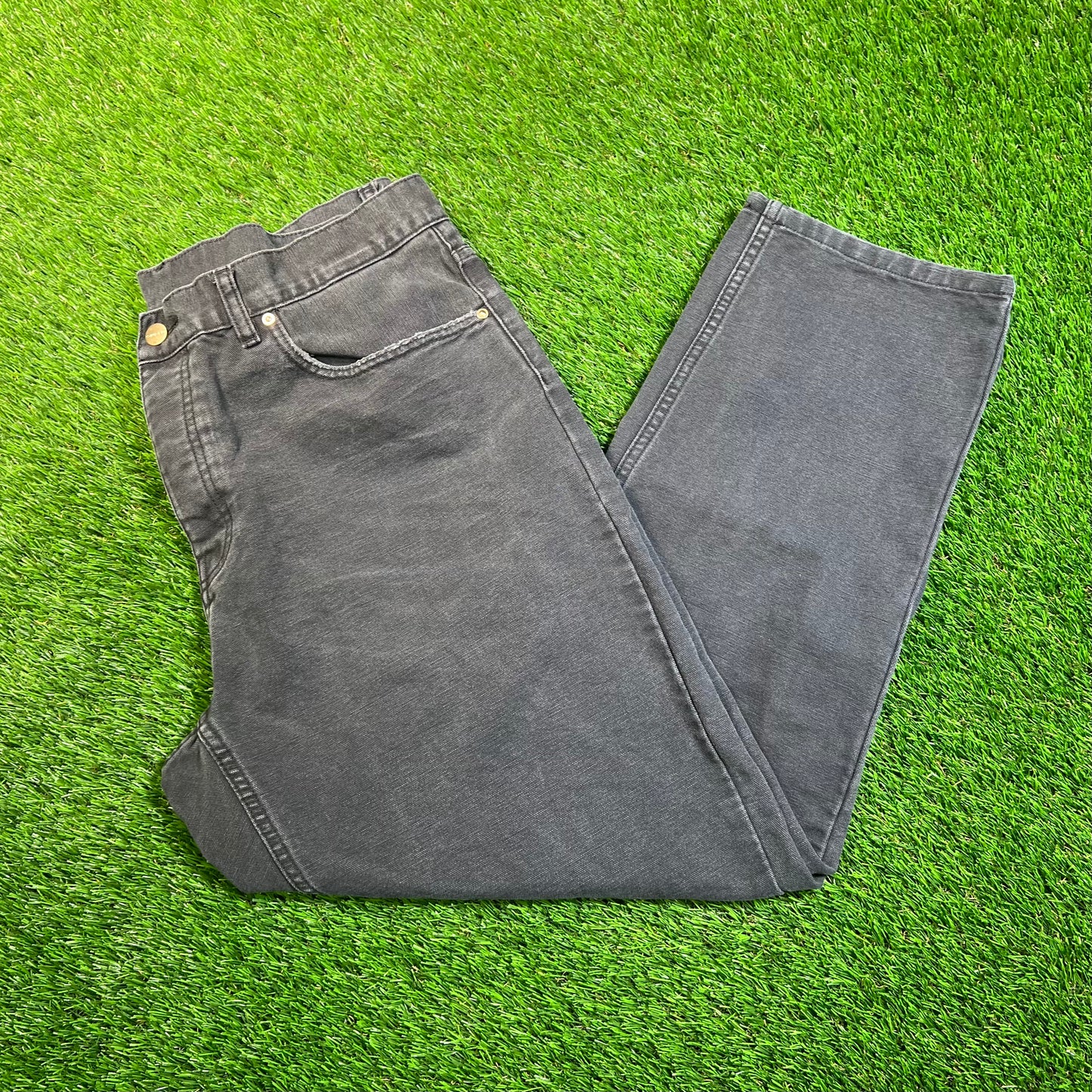 Y2K Carhartt Workwear Dark Navy Denim Pants Size 36 USED v18709
