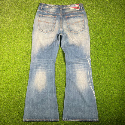 GV Gallery Miley Cyrus Flared Blue Jeans Size XS NEW x15223