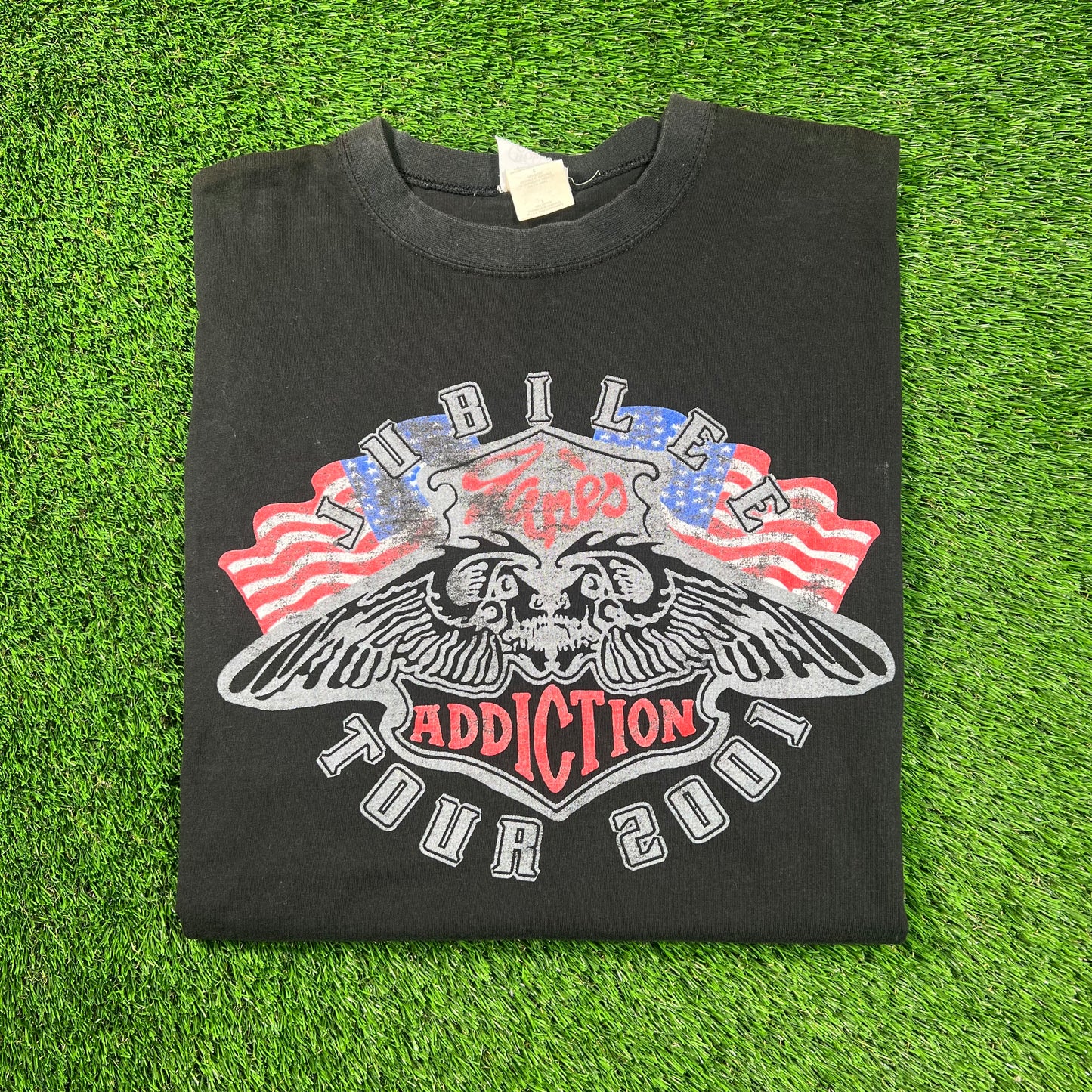 2001 Janes Addiction Black Jubilee Tour Tee Size Large USED v18272