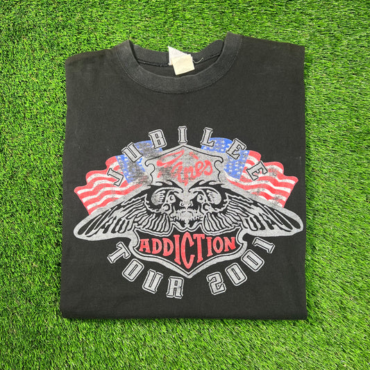 2001 Janes Addiction Black Jubilee Tour Tee Size Large USED v18272