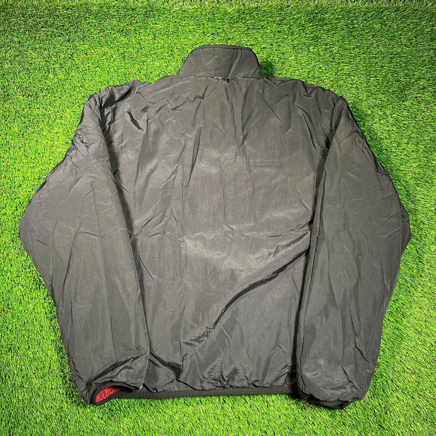 Stussy Lava Sherpa Reversible Fleece Zip Up Size XL USED x16649