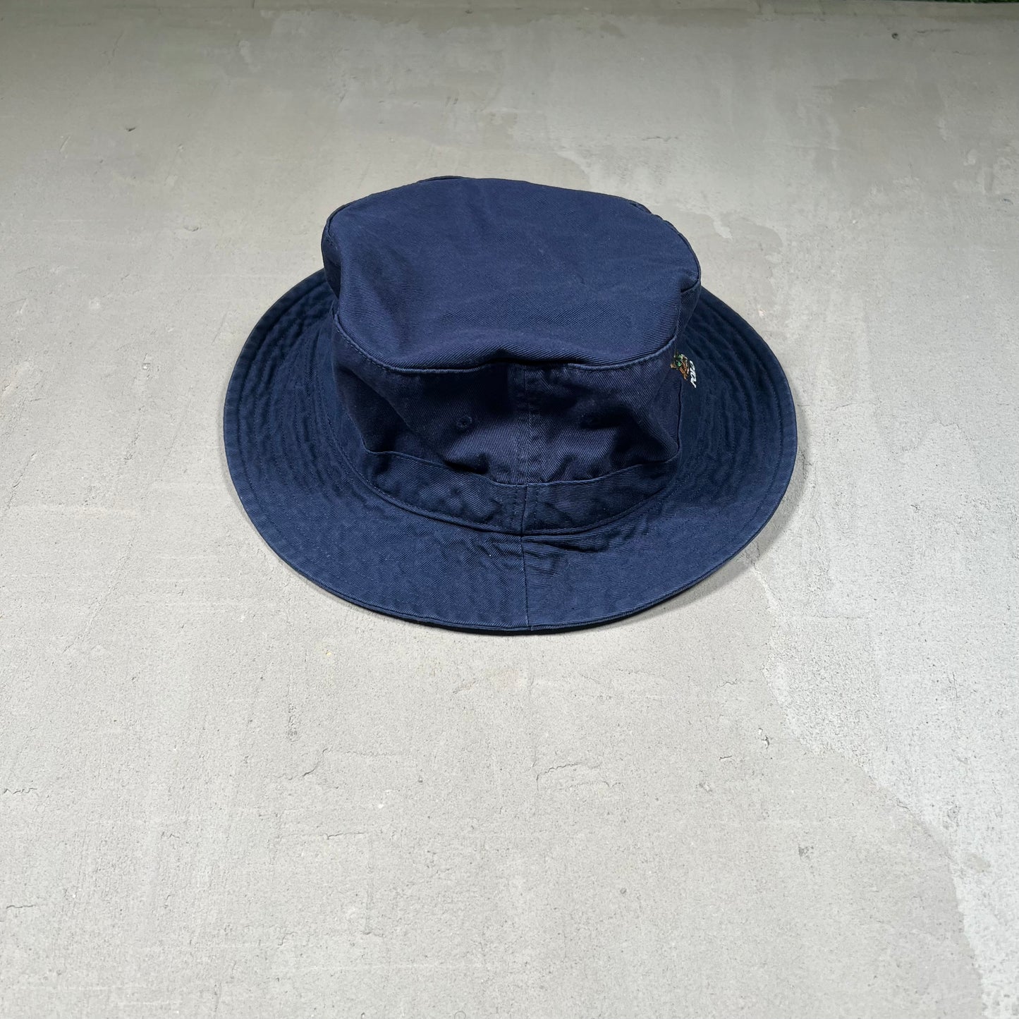 Polo Ralph Lauren Collegiate Bear Navy Bucket Hat USED v18999