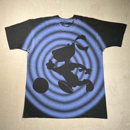 1992 World Cup Pup AOP Black Tee Size XL USED v17158