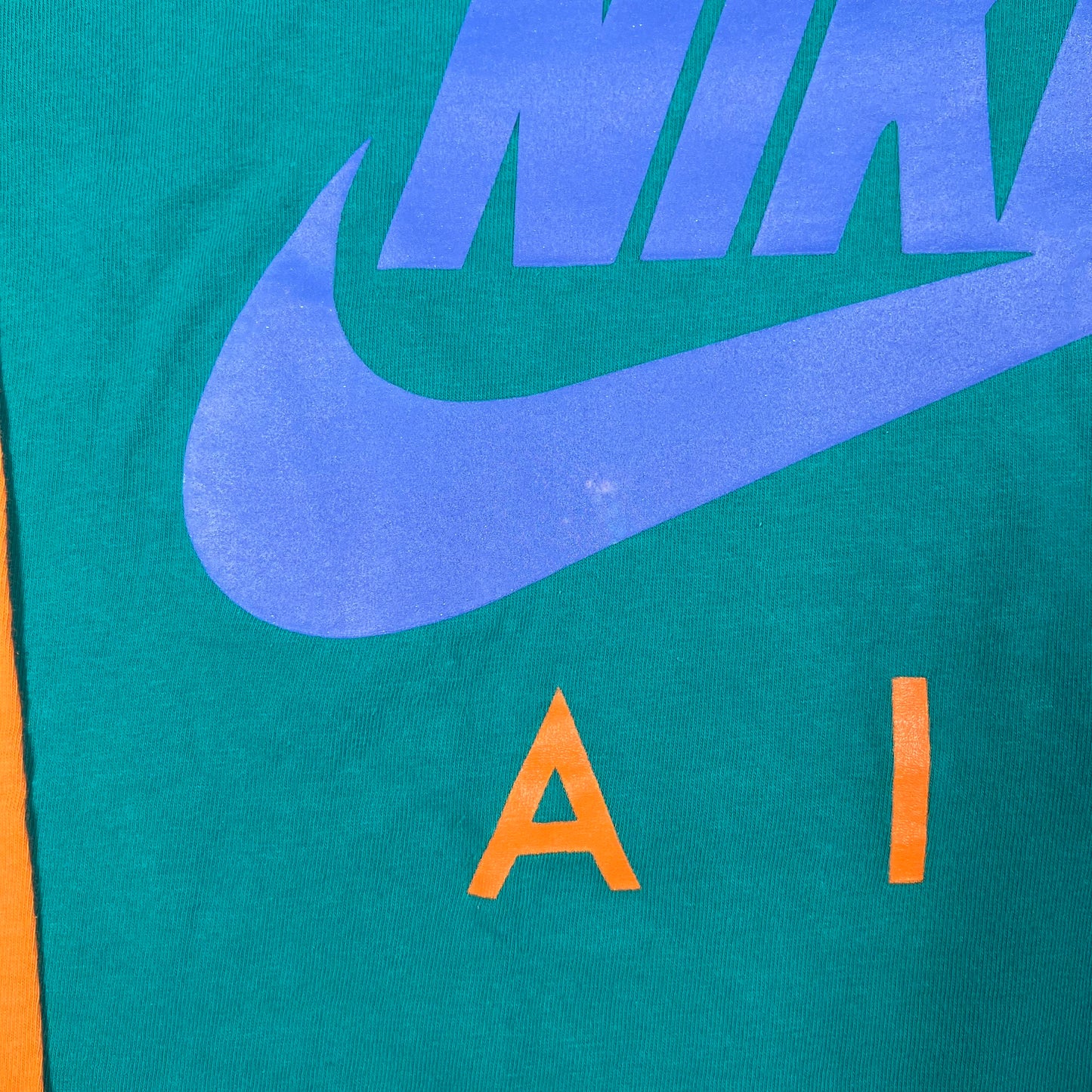 1990s Nike Air Teal/Orange Colorblocking Longsleeve Size Medium USED v18921