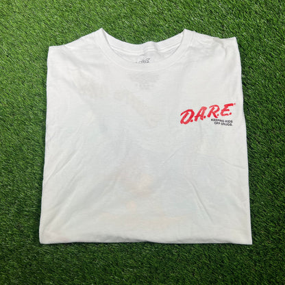 Dare Surfs Up Lion White Tee Size XL USED v17097