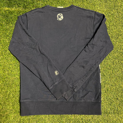 Billionaire Boys Club Chest Spellout Navy Crewneck Size Small USED x13722