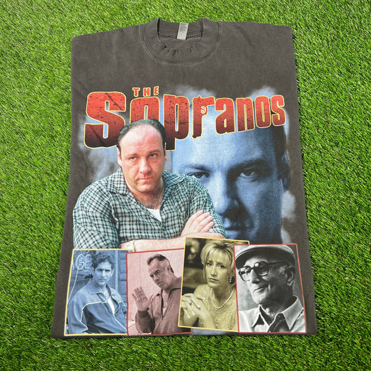 Sopranos Modern Rap Style Washed Grey Tee Size Medium NEW v16959