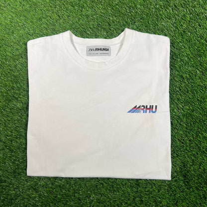 Zara Rhuigi White "Rhu" Tee Size Medium USED v17848