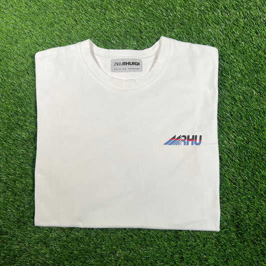 Zara Rhuigi White "Rhu" Tee Size Medium USED v17848