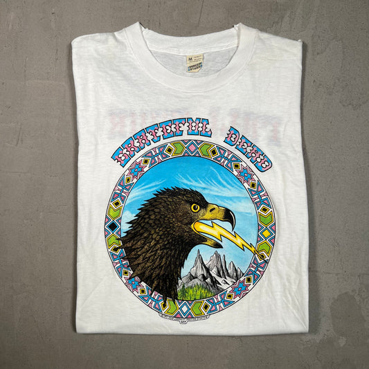 1984 Grateful Dead David Lundquist Eagle Eye White Tee Size Medium USED v16417