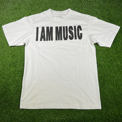 Playboi Carti 2025 "I AM MUSIC" White Tee Size Large USED x14786