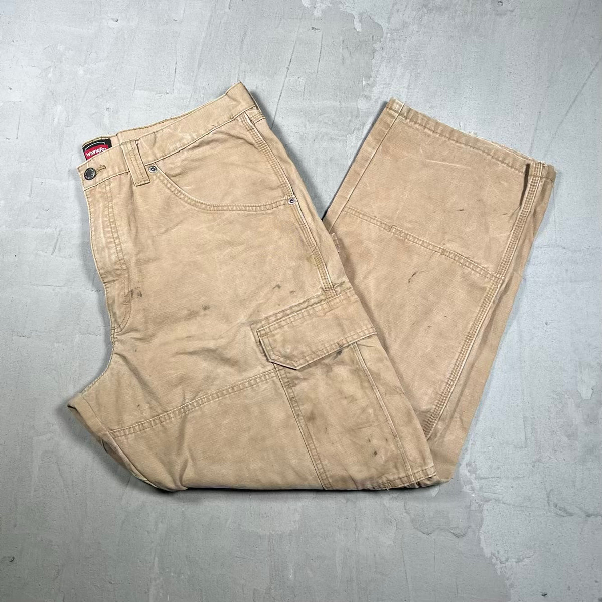 Wrangler Khaki Workwear Cargo Pants Size 36x30 USED v20394
