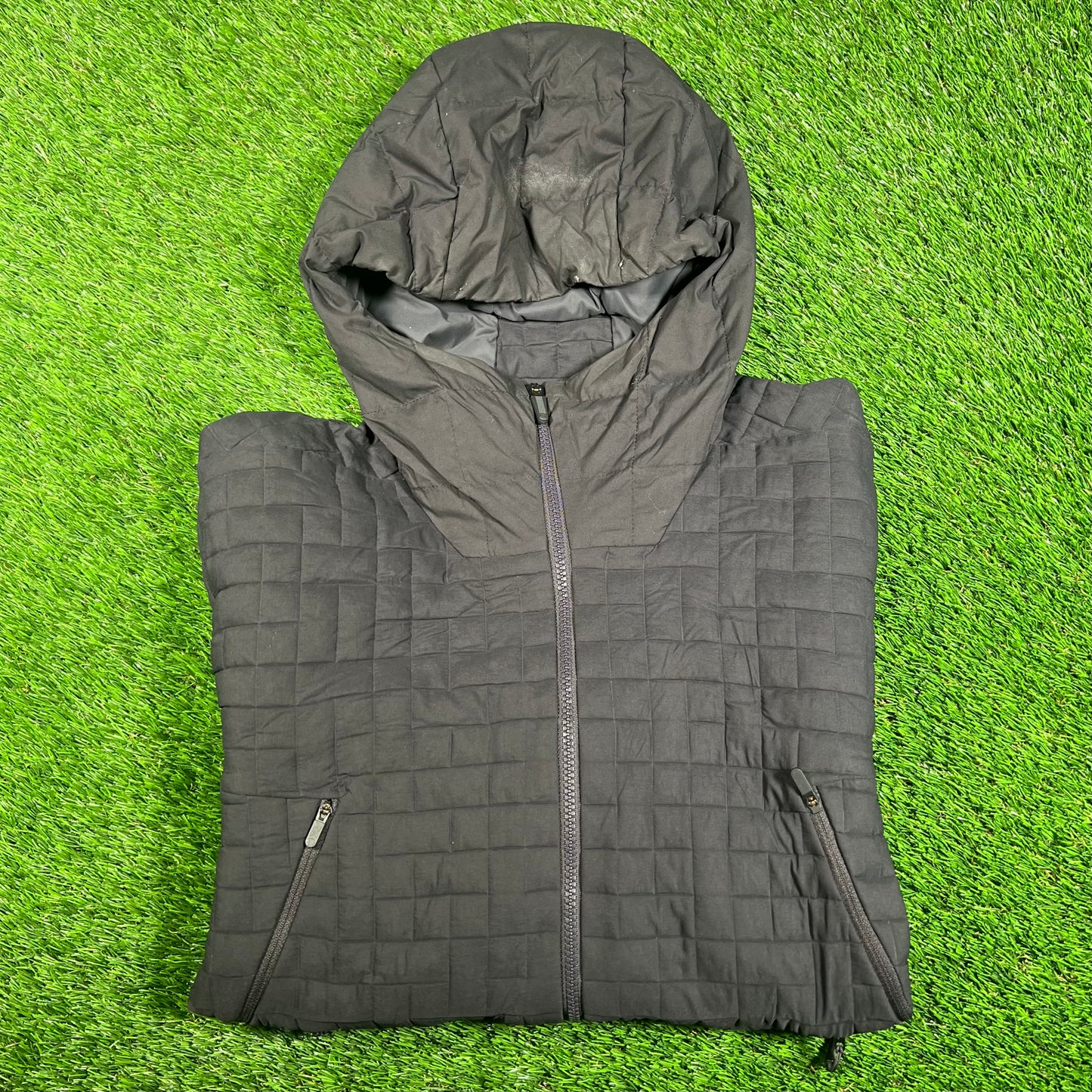 North Face Quilted Black Jacket Size Large USED v17970
