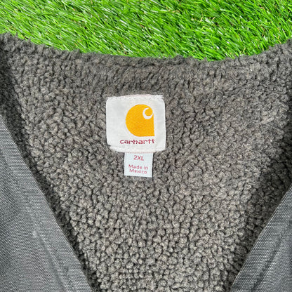 Y2K Carhartt Black Fleece Lined Workwear Vest Size XL USED v17484