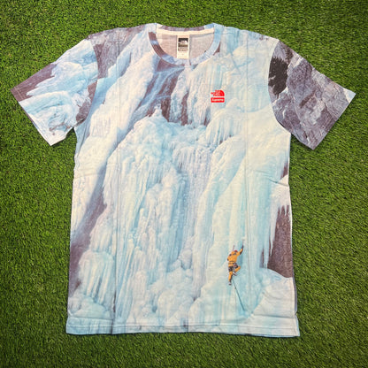 Supreme North Face Ice Climb AOP Tee Size Medium NEW x16666