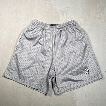 Lost Files Mesh Shorts Grey Logo Size Medium USED v19426