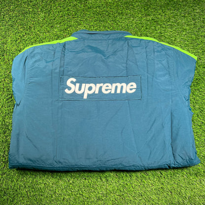 Supreme Stadium Blue/Teal Parka (2017) Size XL USED x16209