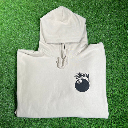 Stussy 8 Ball Sand Pull Over Hoodie Size XL USED x16066
