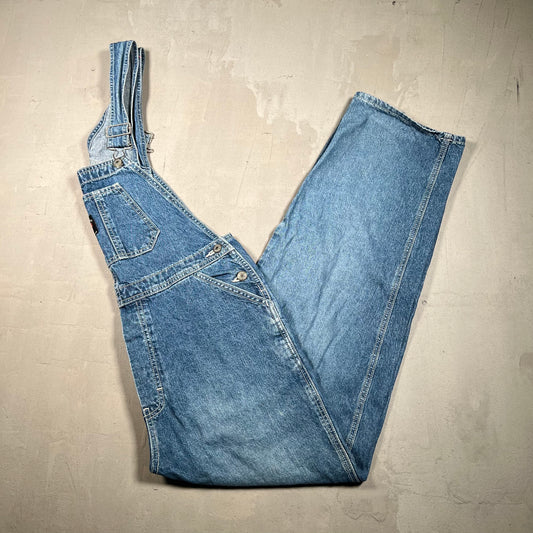 1990s American Eagle Denim Dungarees Overalls Size Medium USED v18888