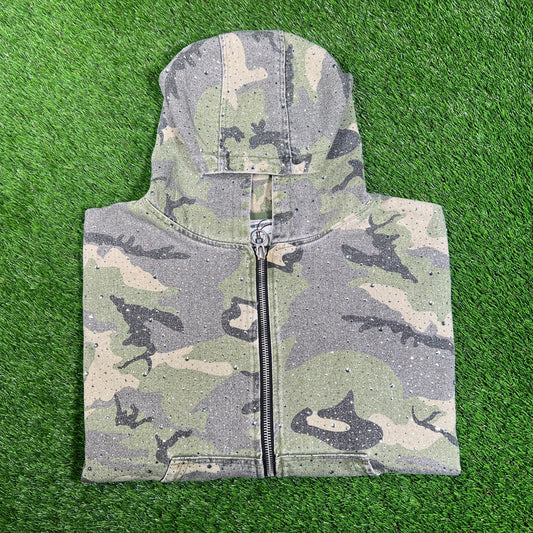 Vale Crystal Green Camo Work Hooded Jacket Size Large NEW x15937