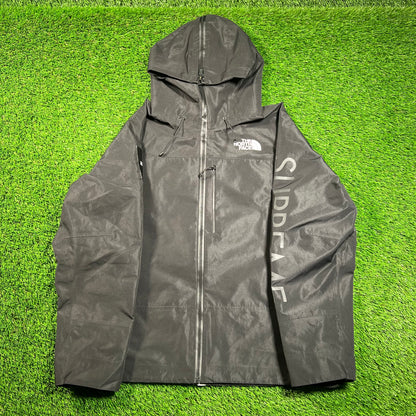 Supreme North Face Split Taped Seam Shell Black Jacket (2024) Size Small USED x16377
