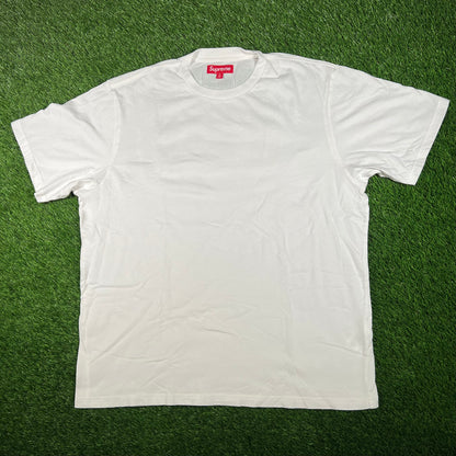 Supreme White Cracked Back Arc Tee (2024) Size XL USED x15867
