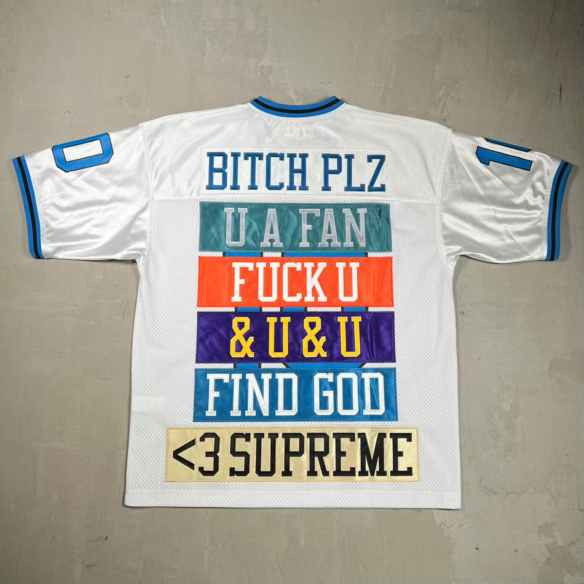 Supreme Find God White Football Jersey (2026) Size Small USED x18288