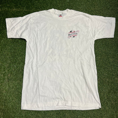 1990s MTV Rock n Jock Softball White Tee Size XL USED v16150