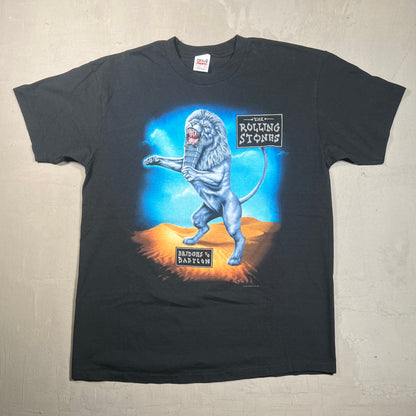 1997 Rolling Stones Bridges To Babylon World Tour Black Tee Size XL USED v19454