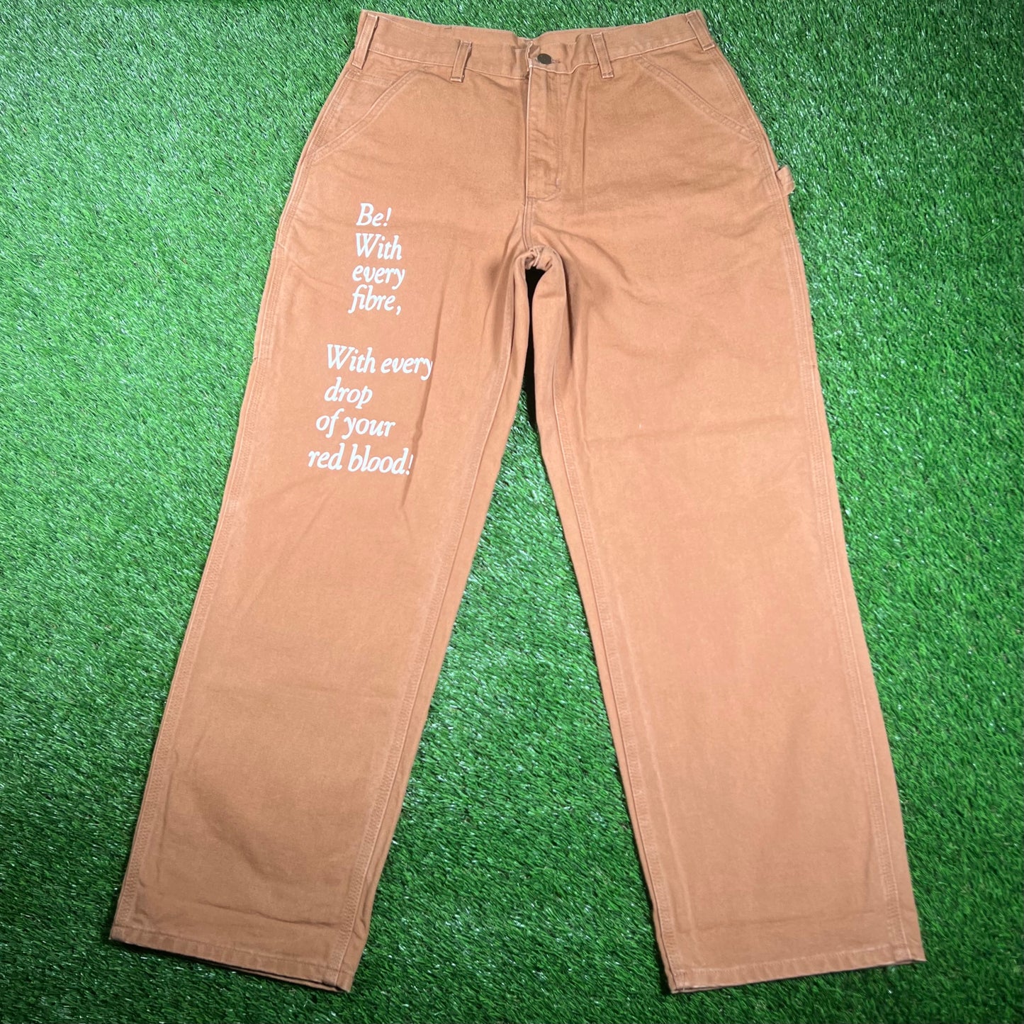 All Caps Studio Be With Work Wear Brown Pants Size Large USED v17926