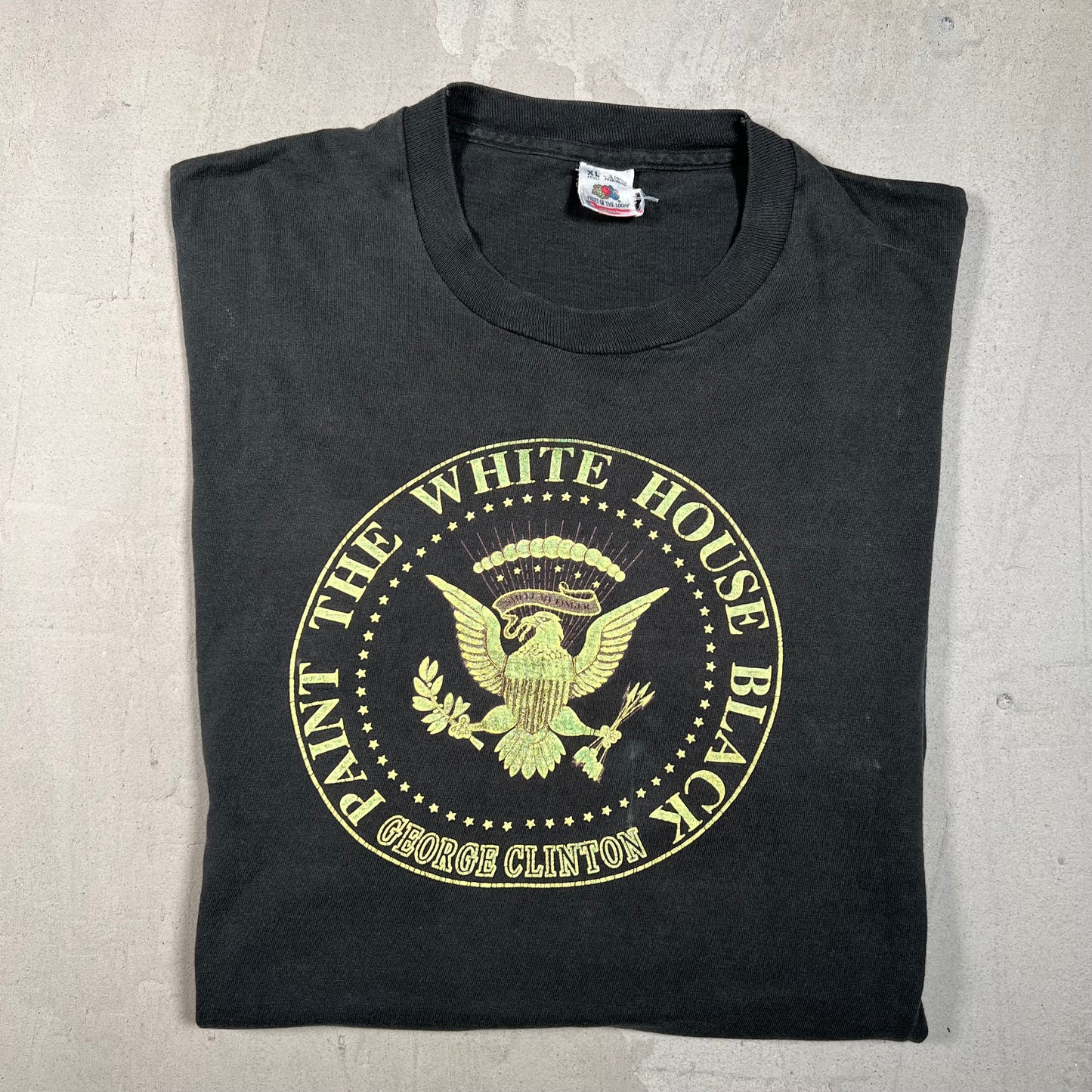 1990s George Clinton Paint the White House Black Black Tee Size XL USED v16247