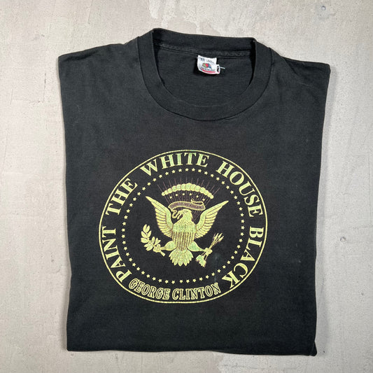 1990s George Clinton Paint the White House Black Black Tee Size XL USED v16247