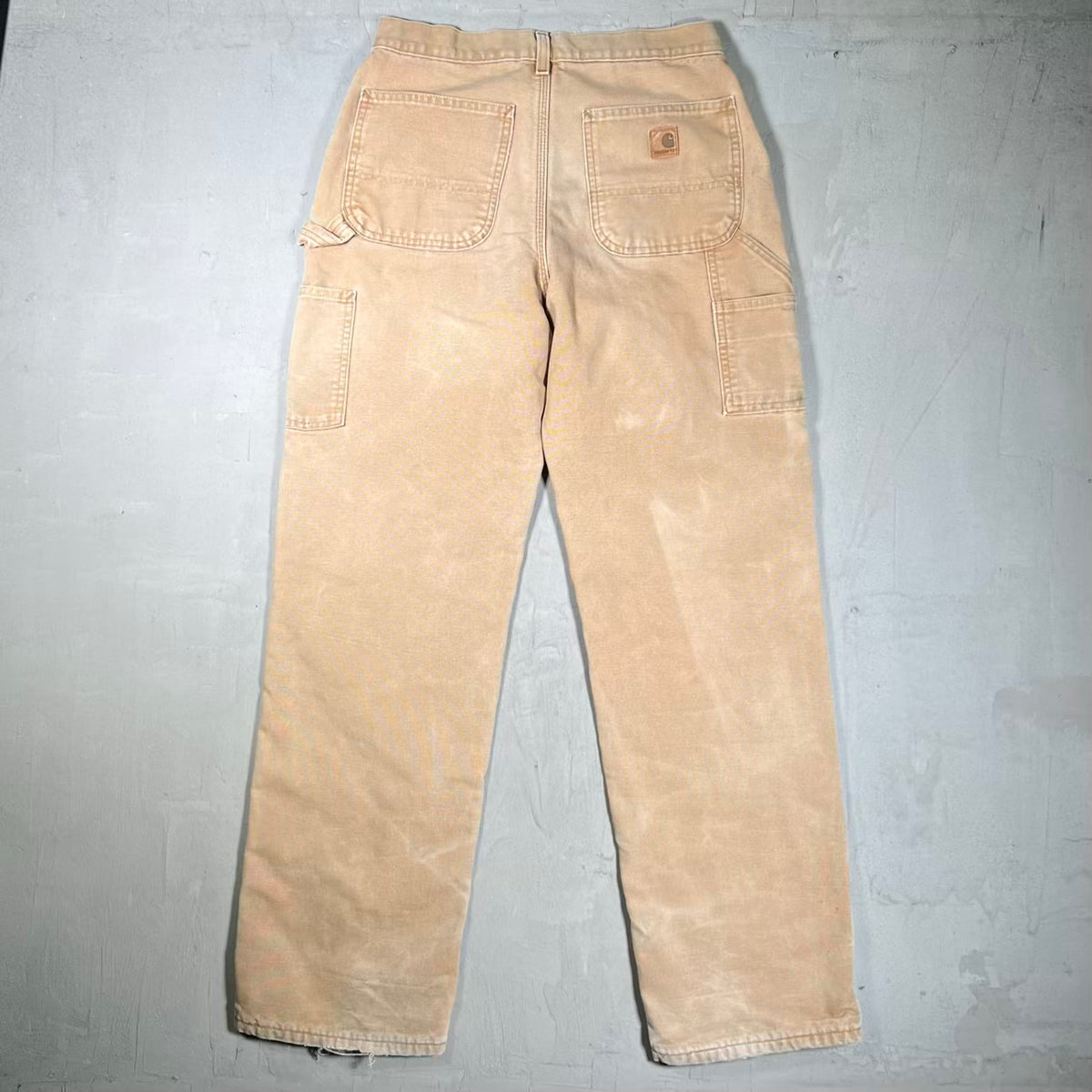 Y2K Carhartt Flannel Lined Khaki Painter Pants Size 31 USED v20239