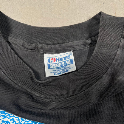 1990s Blue Man Group Promo Black Tee Size XL USED v14977