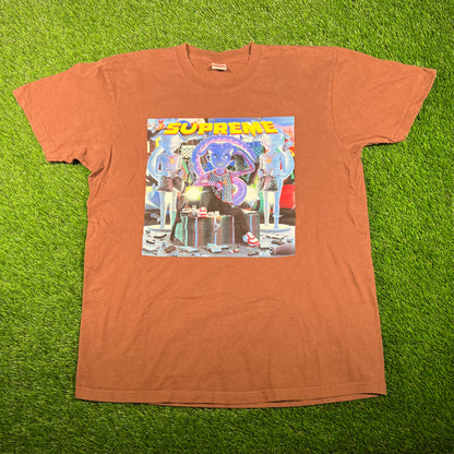 Supreme Richest Brown Tee (2021) Size Large USED x15385