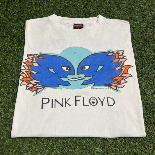 1994 Pink Floyd Metal Heads Division Bell Tour White Tee Size XL USED v15389