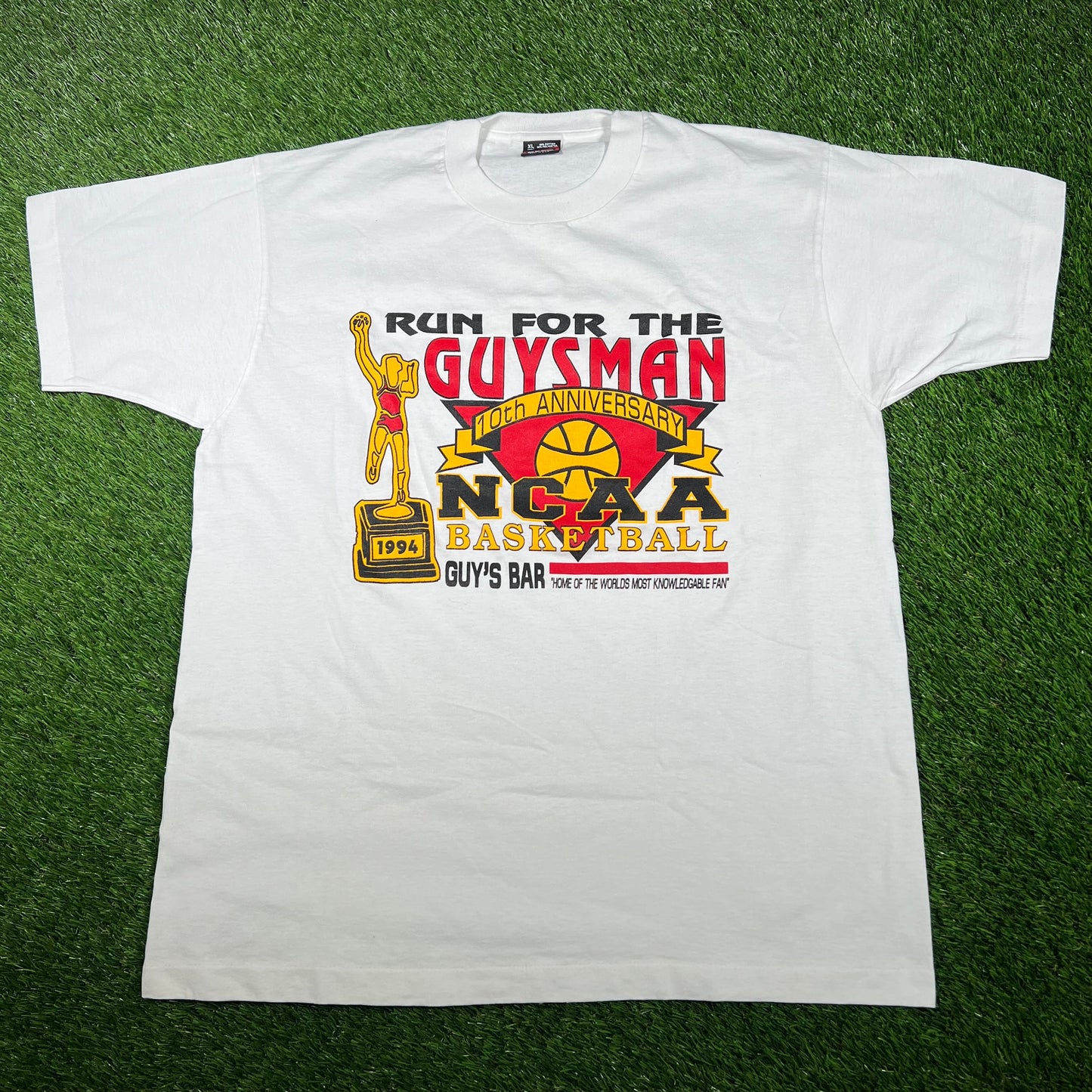 1994 "Guy's Bar" NCAA Tournament White Tee Size XL USED v17015