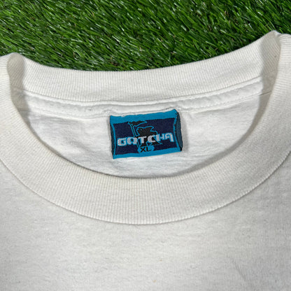 1997 Gotcha White Surf Tee Size XL USED v17382