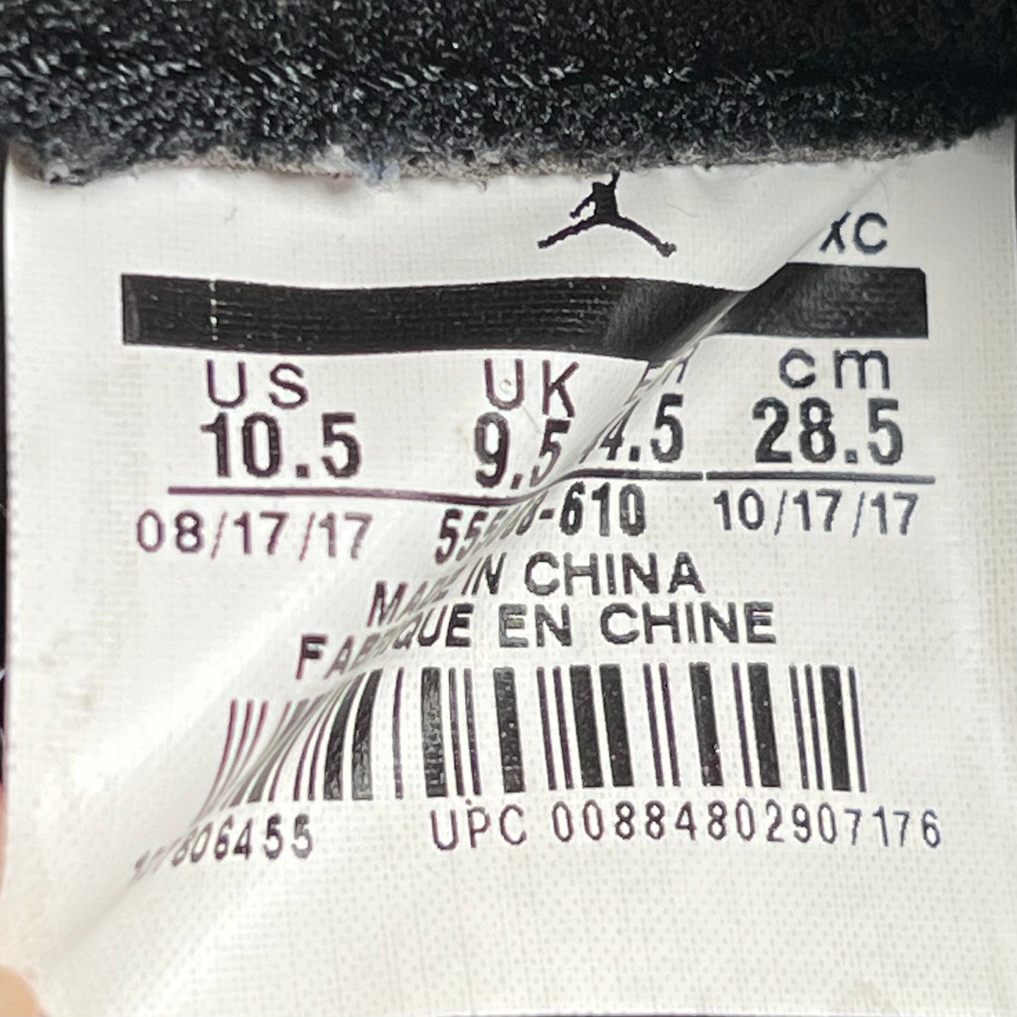 Jordan 1 High Bred Toe (2018) Size 10.5 USED s22146