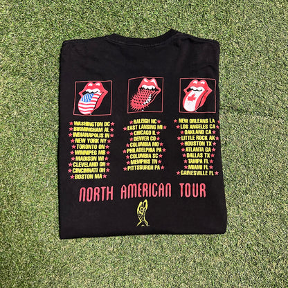 1995 Rolling Stones "Voodoo" North American Tour Black Tee Size Large USED v16119