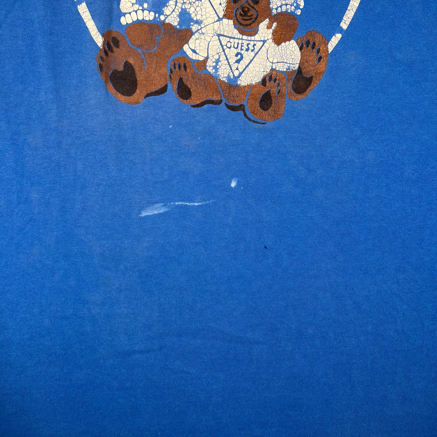 1990s Guess Bears Blue Tee Size XL USED v19092
