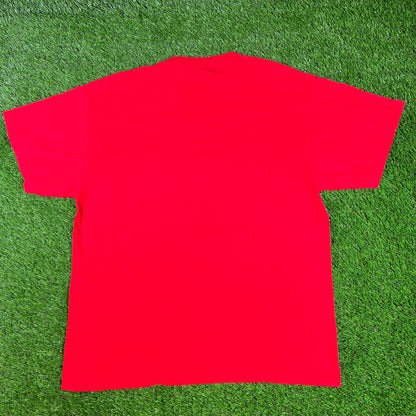 2001 Red Wings Stanley Cup Champs Red Tee Size Large USED v16673