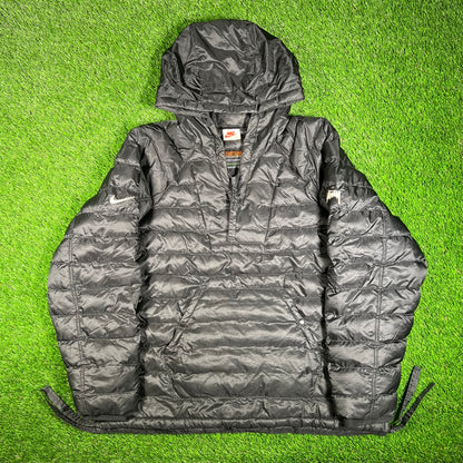 Nike Stussy Insulated Black Puffy Jacket Size Large USED x15543