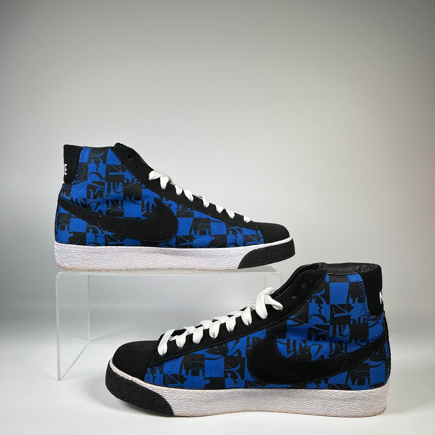 Nike SB Blazer Stussy Neighborhood Blue 2008 SAMPLE Size 9.5 USED s3826