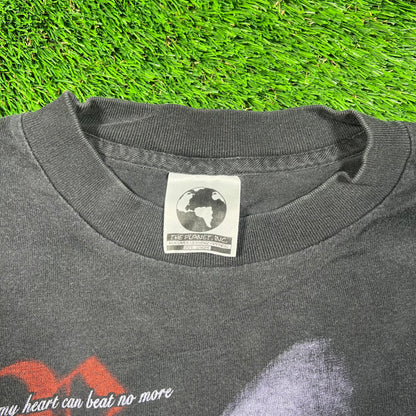 1997 2Pac 4Ever Rest In Peace Portrait Black Tee Size Large USED v18673