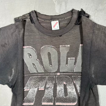 1990s Alabama "Roll Tide" Thrashed Black Tee Size Large USED v20307