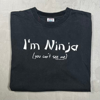 2004 "I'm Ninja" Black Tee Size Large USED v20400