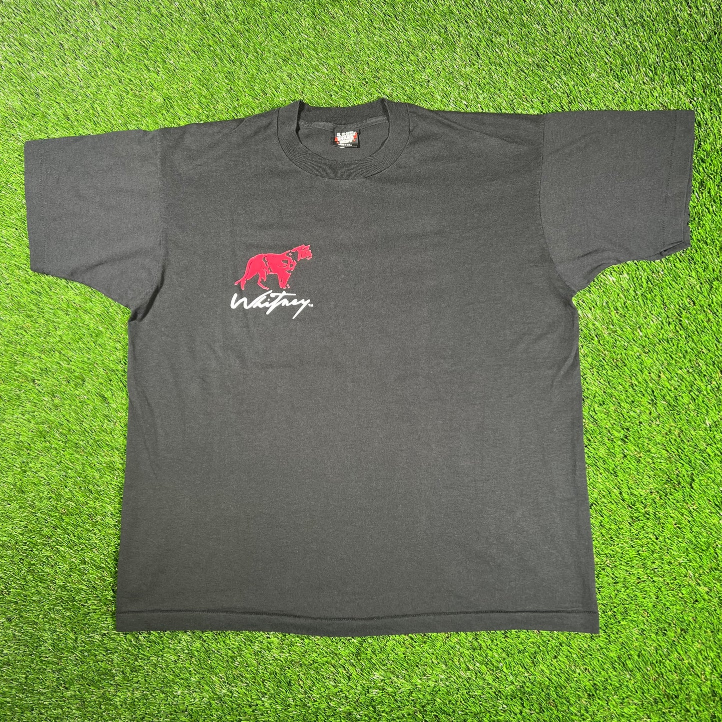 1989 Whitney Houston Offical Fan Club Black Tee Size XL USED v17136